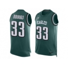 Men's Nike Philadelphia Eagles #33 Ron Brooks Limited Midnight Green Player Name & Number Tank Top NFL Jersey