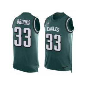 Men's Nike Philadelphia Eagles #33 Ron Brooks Limited Midnight Green Player Name & Number Tank Top NFL Jersey