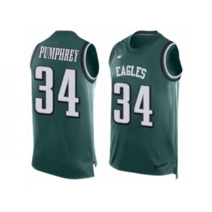 Men's Nike Philadelphia Eagles #34 Donnel Pumphrey Limited Midnight Green Player Name & Number Tank Top NFL Jersey