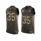 Men's Nike Philadelphia Eagles #35 LeGarrette Blount Limited Green Salute to Service Tank Top NFL Jersey