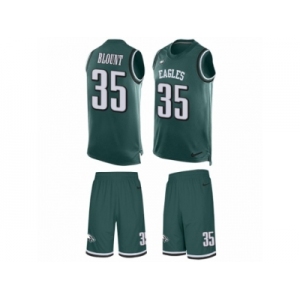 Men's Nike Philadelphia Eagles #35 LeGarrette Blount Limited Midnight Green Tank Top Suit NFL Jersey