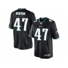 Men's Nike Philadelphia Eagles #47 Trey Burton Limited Black Alternate NFL Jersey