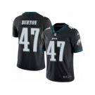 Men's Nike Philadelphia Eagles #47 Trey Burton Limited Black Rush NFL Jersey