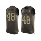 Men's Nike Philadelphia Eagles #48 Wes Hopkins Limited Green Salute to Service Tank Top NFL Jersey