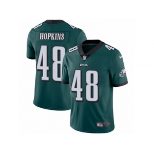 Men's Nike Philadelphia Eagles #48 Wes Hopkins Vapor Untouchable Limited Midnight Green Team Color NFL Jersey