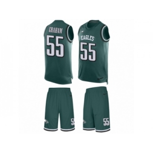 Men's Nike Philadelphia Eagles #55 Brandon Graham Limited Midnight Green Tank Top Suit NFL Jersey