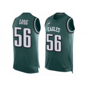 Men's Nike Philadelphia Eagles #56 Chris Long Limited Midnight Green Player Name & Number Tank Top NFL Jersey