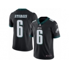 Men's Nike Philadelphia Eagles #6 Caleb Sturgis Limited Black Rush NFL Jersey