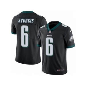 Men's Nike Philadelphia Eagles #6 Caleb Sturgis Limited Black Rush NFL Jersey