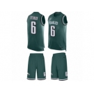 Men's Nike Philadelphia Eagles #6 Caleb Sturgis Limited Midnight Green Tank Top Suit NFL Jersey