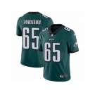 Men's Nike Philadelphia Eagles #65 Lane Johnson Vapor Untouchable Limited Midnight Green Team Color NFL Jersey