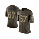 Men's Nike Philadelphia Eagles #67 Chance Warmack Limited Green Salute to Service NFL Jersey