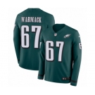 Men's Nike Philadelphia Eagles #67 Chance Warmack Limited Green Therma Long Sleeve NFL Jersey