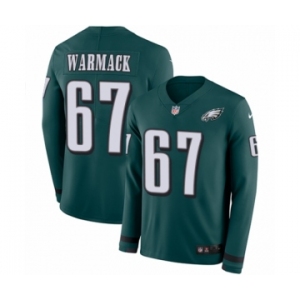 Men's Nike Philadelphia Eagles #67 Chance Warmack Limited Green Therma Long Sleeve NFL Jersey