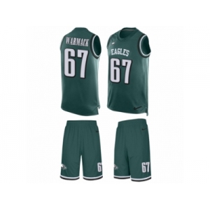 Men's Nike Philadelphia Eagles #67 Chance Warmack Limited Midnight Green Tank Top Suit NFL Jersey