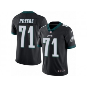 Men's Nike Philadelphia Eagles #71 Jason Peters Limited Black Rush NFL Jersey