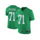 Men's Nike Philadelphia Eagles #71 Jason Peters Limited Green Rush NFL Jersey