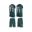 Men's Nike Philadelphia Eagles #71 Jason Peters Limited Midnight Green Tank Top Suit NFL Jersey