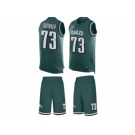 Men's Nike Philadelphia Eagles #73 Isaac Seumalo Limited Midnight Green Tank Top Suit NFL Jersey