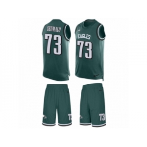 Men's Nike Philadelphia Eagles #73 Isaac Seumalo Limited Midnight Green Tank Top Suit NFL Jersey