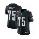 Men's Nike Philadelphia Eagles #75 Josh Sweat Black Alternate Vapor Untouchable Limited Player NFL Jersey