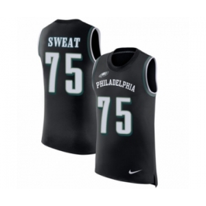 Men's Nike Philadelphia Eagles #75 Josh Sweat Black Rush Player Name & Number Tank Top NFL Jersey