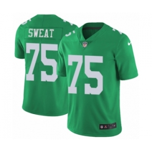 Men's Nike Philadelphia Eagles #75 Josh Sweat Limited Green Rush Vapor Untouchable NFL Jersey