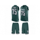 Men's Nike Philadelphia Eagles #75 Vinny Curry Limited Midnight Green Tank Top Suit NFL Jersey