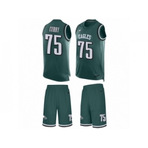 Men's Nike Philadelphia Eagles #75 Vinny Curry Limited Midnight Green Tank Top Suit NFL Jersey