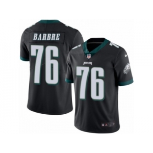 Men's Nike Philadelphia Eagles #76 Allen Barbre Limited Black Rush NFL Jersey