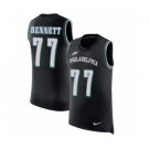 Men's Nike Philadelphia Eagles #77 Michael Bennett Black Rush Player Name & Number Tank Top NFL Jersey