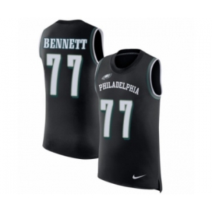 Men's Nike Philadelphia Eagles #77 Michael Bennett Black Rush Player Name & Number Tank Top NFL Jersey
