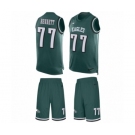 Men's Nike Philadelphia Eagles #77 Michael Bennett Limited Midnight Green Tank Top Suit NFL Jersey