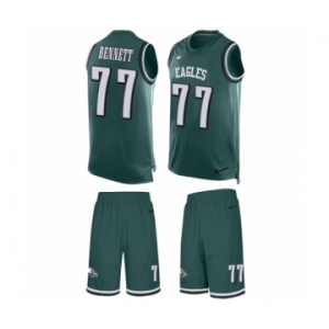 Men's Nike Philadelphia Eagles #77 Michael Bennett Limited Midnight Green Tank Top Suit NFL Jersey