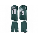 Men's Nike Philadelphia Eagles #79 Brandon Brooks Limited Midnight Green Tank Top Suit NFL Jersey