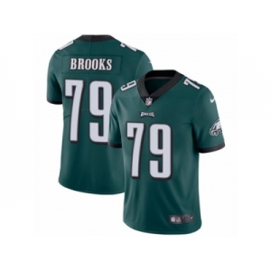 Men's Nike Philadelphia Eagles #79 Brandon Brooks Vapor Untouchable Limited Midnight Green Team Color NFL Jersey
