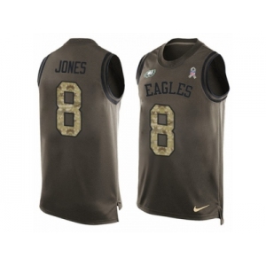 Men's Nike Philadelphia Eagles #8 Donnie Jones Limited Green Salute to Service Tank Top NFL Jersey