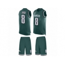 Men's Nike Philadelphia Eagles #8 Donnie Jones Limited Midnight Green Tank Top Suit NFL Jersey