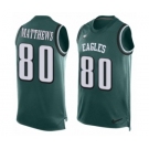 Men's Nike Philadelphia Eagles #80 Jordan Matthews Limited Midnight Green Player Name & Number Tank Top NFL Jersey