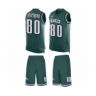 Men's Nike Philadelphia Eagles #80 Jordan Matthews Limited Midnight Green Tank Top Suit NFL Jersey