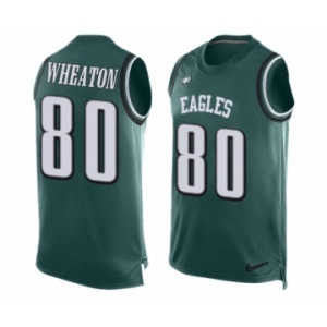 Men's Nike Philadelphia Eagles #80 Markus Wheaton Limited Midnight Green Player Name & Number Tank Top NFL Jersey