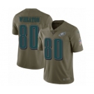 Men's Nike Philadelphia Eagles #80 Markus Wheaton Limited Olive 2017 Salute to Service NFL Jersey