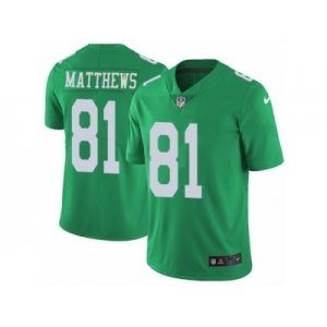 Men's Nike Philadelphia Eagles #81 Jordan Matthews Limited Green Rush NFL Jersey