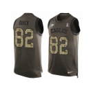 Men's Nike Philadelphia Eagles #82 Mike Quick Limited Green Salute to Service Tank Top NFL Jersey