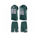 Men's Nike Philadelphia Eagles #86 Zach Ertz Limited Midnight Green Tank Top Suit NFL Jersey