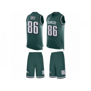 Men's Nike Philadelphia Eagles #86 Zach Ertz Limited Midnight Green Tank Top Suit NFL Jersey