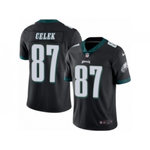 Men's Nike Philadelphia Eagles #87 Brent Celek Limited Black Rush NFL Jersey