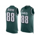 Men's Nike Philadelphia Eagles #88 Trey Burton Limited Midnight Green Player Name & Number Tank Top NFL Jersey