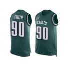 Men's Nike Philadelphia Eagles #90 Marcus Smith II Limited Midnight Green Player Name & Number Tank Top NFL Jersey