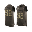 Men's Nike Philadelphia Eagles #92 Reggie White Limited Green Salute to Service Tank Top NFL Jersey